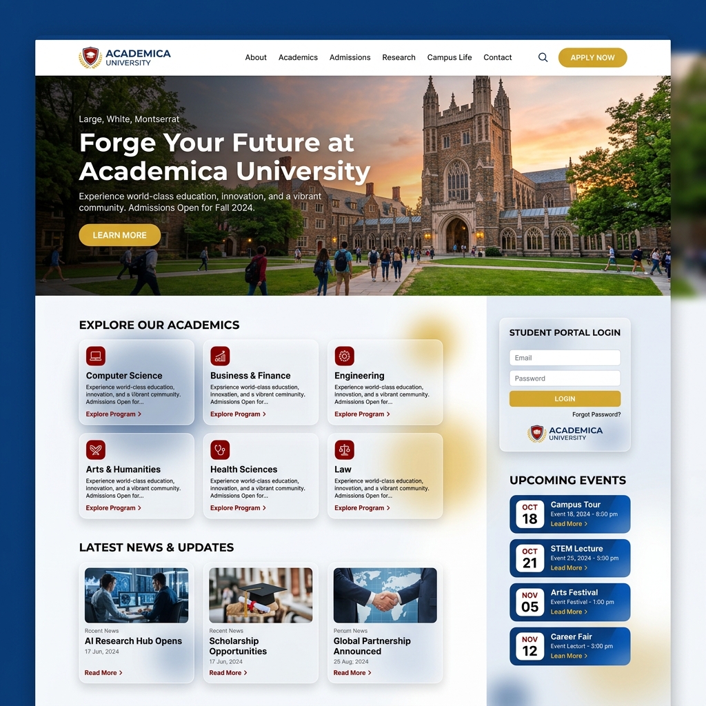 DYPSEM Official Website Project Preview - Scalable Laravel & MySQL University Portal